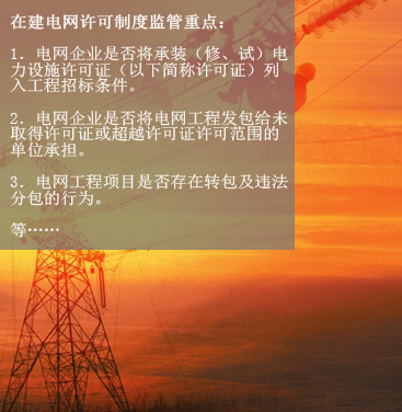 八、在建電網(wǎng)工程項(xiàng)目許可制度執(zhí)行情況