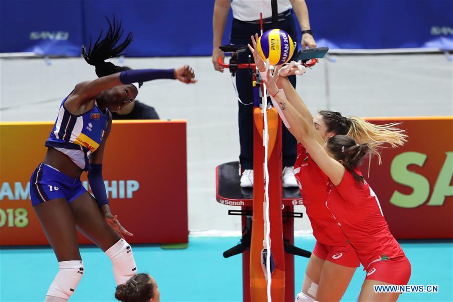 (SP)JAPAN-SAPPORO-VOLLEYBALL-WOMEN'S WORLD CHAMPIONSHIP-ITALY VS BULGARIA