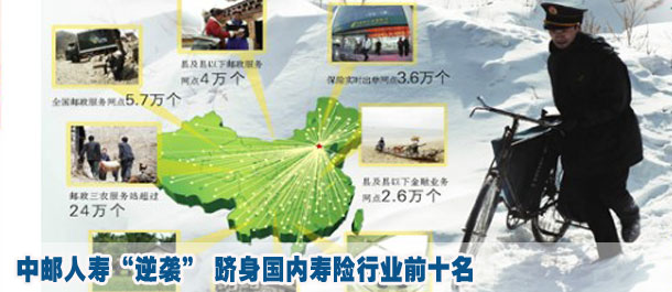 中郵人壽“逆襲” 躋身國內壽險行業(yè)前十名