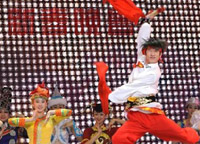 1月31日，演員在晚會上表演