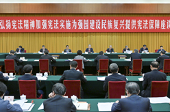 趙樂際出席“弘揚憲法精神，加強(qiáng)憲法實施，為強(qiáng)國建設(shè)、民族復(fù)興提供憲法保障”座談會并講話
