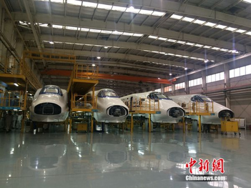 中車青島四方機車車輛股份有限公司廠房。中新網(wǎng) 邱宇 攝
