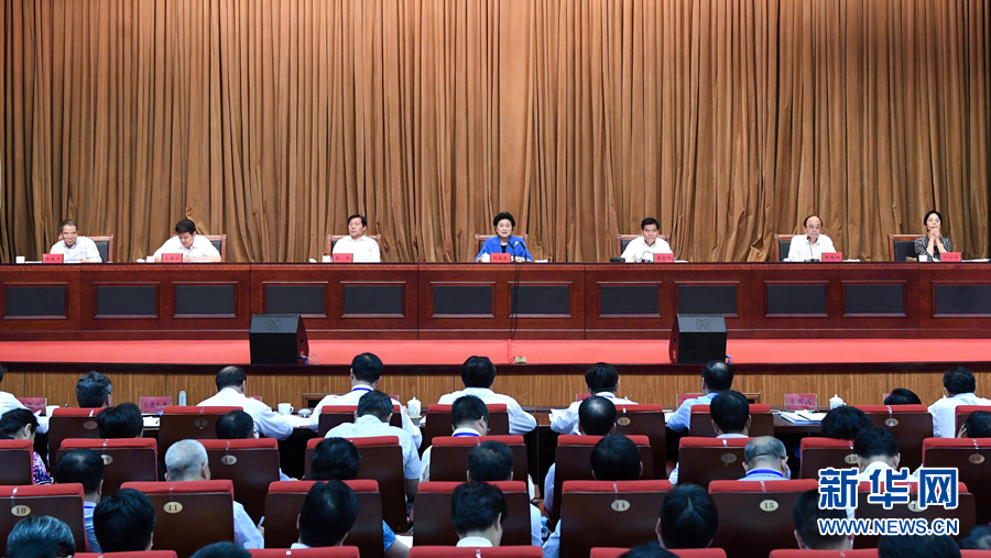 6月25日，全國民族團結進步創(chuàng)建經(jīng)驗交流現(xiàn)場會在內蒙古興安盟召開，中共中央政治局委員、國務院副總理劉延東出席會議并講話。 新華社記者 陳曄華 攝