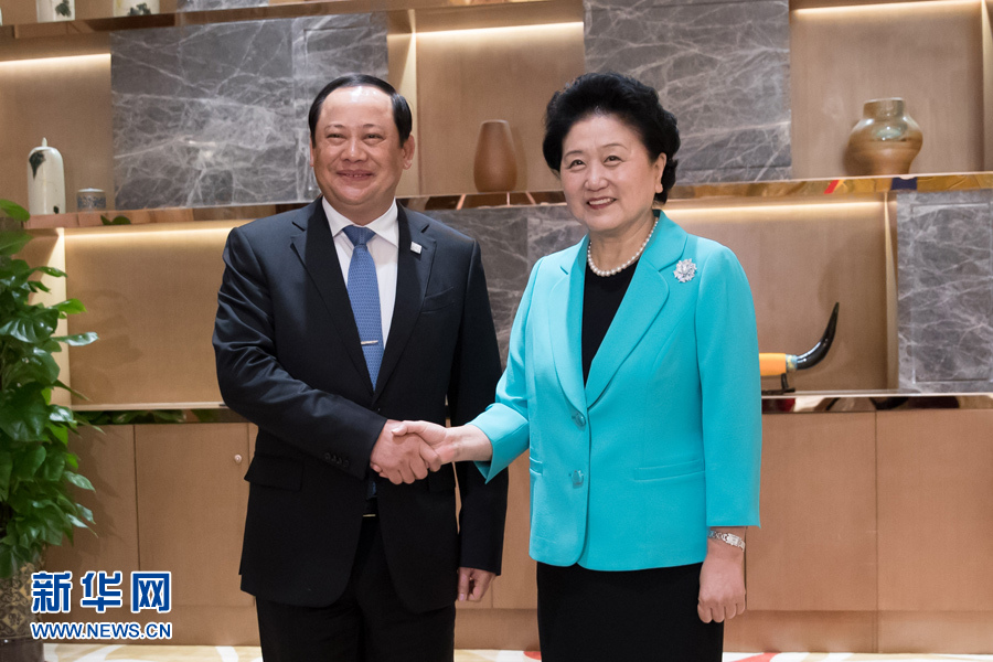 7月28日，國務(wù)院副總理劉延?xùn)|在貴陽會見來華出席第十屆中國－東盟教育交流周的老撾副總理宋賽。 新華社記者劉續(xù)攝