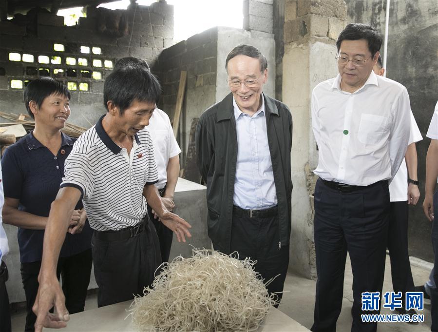 9月3日至5日，中共中央政治局常委、中央紀(jì)委書記、中央巡視工作領(lǐng)導(dǎo)小組組長王岐山在湖南省調(diào)研并主持召開巡察工作座談會。這是9月4日，王岐山在瀏陽市官橋鎮(zhèn)石灰嘴村貧困戶家中了解脫貧情況。新華社記者 王曄 攝

