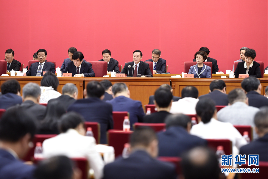 9月20日，中國電視藝術(shù)家協(xié)會第六次全國代表大會在北京召開。中共中央政治局委員、中央書記處書記、中宣部部長劉奇葆出席開幕式并講話。新華社記者 燕雁 攝