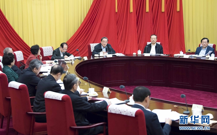 12月22日，全國政協(xié)主席俞正聲在北京主持召開政協(xié)第十二屆全國委員會第六十八次主席會議。 新華社記者 李濤 攝