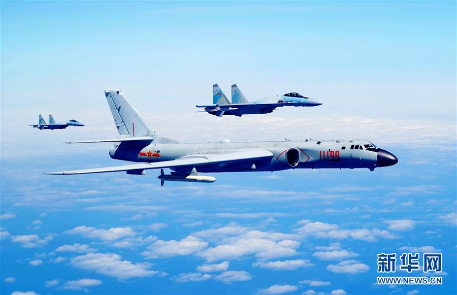 （圖文互動）（1）空軍發(fā)布宣傳片展現(xiàn)殲-20、蘇-35、轟-6K海上新航跡