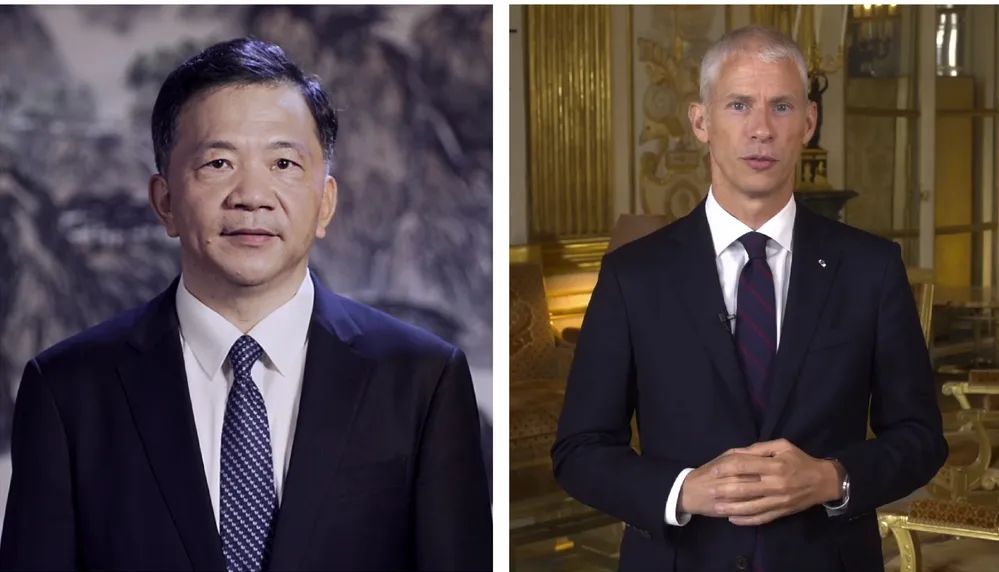 中宣部副部長，中央廣播電視總臺臺長、  總編輯慎海雄與法國文化部部長弗蘭克·里斯特  共同宣布項目啟動
