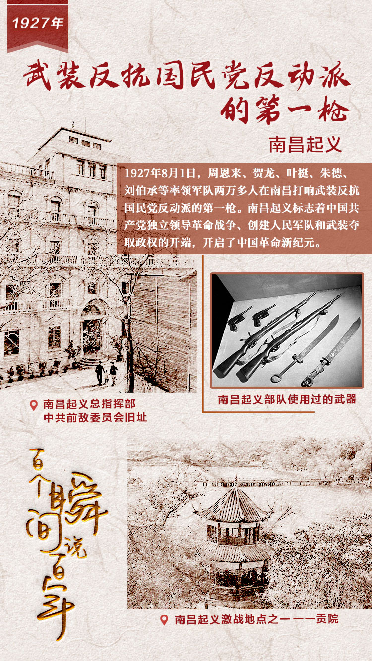 1927，武裝反抗國民黨反動派的第一槍