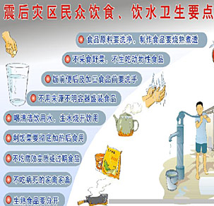震后災區(qū)民眾飲食、飲水衛(wèi)生要點