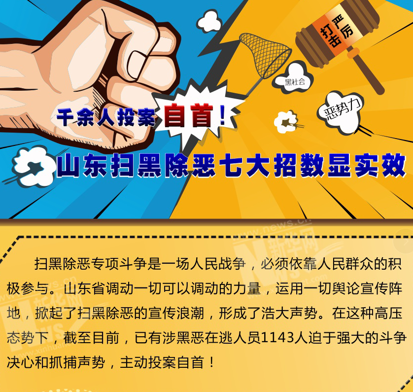 千余人投案自首！山東掃黑除惡七大招數(shù)顯實(shí)效