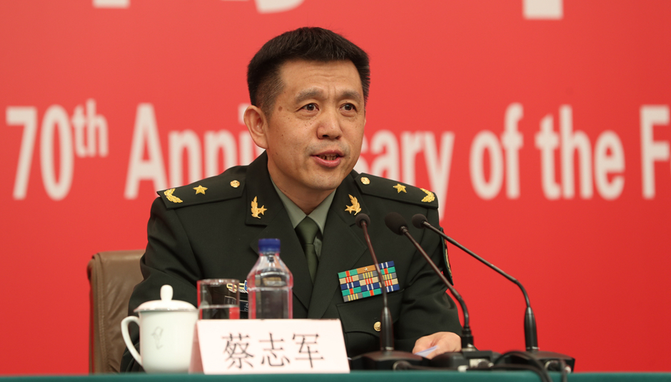 閱兵領(lǐng)導(dǎo)小組辦公室副主任、中央軍委聯(lián)合參謀部作戰(zhàn)局副局長蔡志軍