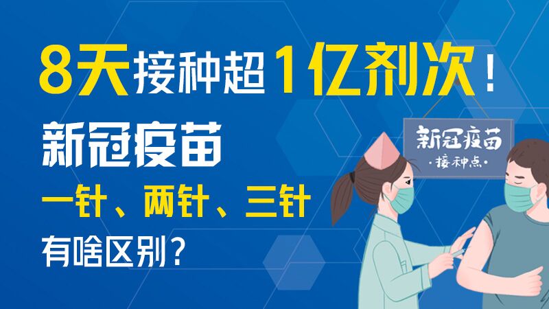 8天接種超1億劑次！新冠疫苗一針、兩針、三針有啥區(qū)別？