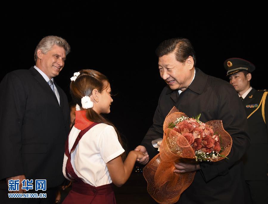 當(dāng)?shù)貢r(shí)間7月21日晚9時(shí)許，國(guó)家主席習(xí)近平乘坐的專機(jī)抵達(dá)哈瓦那何塞·馬蒂國(guó)際機(jī)場(chǎng)，開(kāi)始對(duì)古巴進(jìn)行國(guó)事訪問(wèn)。新華社記者李學(xué)仁攝
