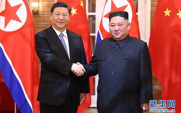 習(xí)近平同朝鮮勞動(dòng)黨委員長、國務(wù)委員會(huì)委員長金正恩舉行會(huì)談